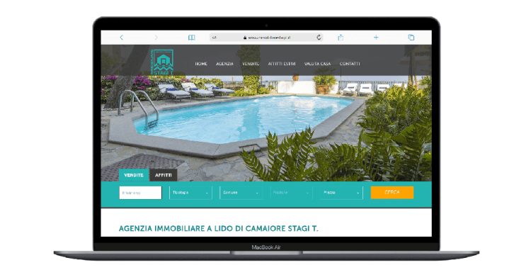 Un esempio di sito web professionale realizzato con A.R.E.A. Software.
